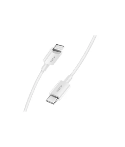 Astrum AC312 fehér Lightning (8Pin) - Type-C gyorstöltő adatkábel 20W 3A, MFI engedéllyel, 1M