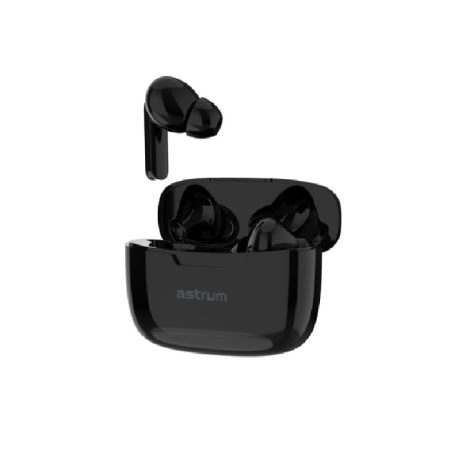 Astrum ET320 BT V5.1 sztereo TWS headset dual mikrofonnal, USB-C töltőtokkal, fekete