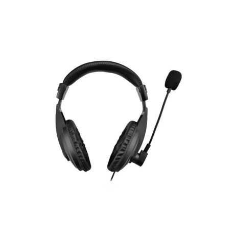 Astrum HS125 Call center vezetékes 3,5mm jack fejhallgató állítható zajszűrős mikrofonnal, fekete