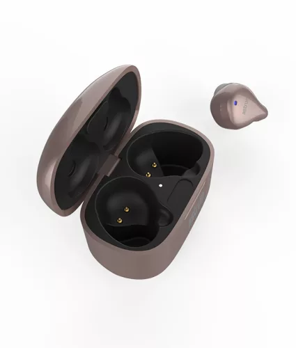 Astrum ET350 BT V5.1 sztereo TWS headset zajszűrős mikrofonnal, USB-C töltőtokkal, arany