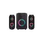 Astrum SM060 2.1 multimédia hangfal szett színes LED világítással, 3,5MM Jack/USB, Bluetooth, 30W