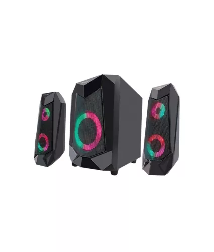 Astrum SM060 2.1 multimédia hangfal szett színes LED világítással, 3,5MM Jack/USB, Bluetooth, 30W