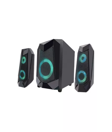 Astrum SM060 2.1 multimédia hangfal szett színes LED világítással, 3,5MM Jack/USB, Bluetooth, 30W