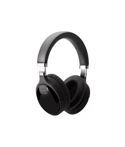 Astrum HT380 sztereó fekete bluetooth 5.0 ANC aktív zajszűrős fejhallgató beépített mikrofonnal, bőr fülpárnákkal
