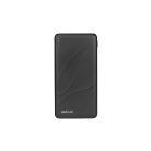 Astrum PB220 10000mAh 3D slim fekete gyorstöltő PD power bank 18W, 2X QC 3.0 USB-A, 1XUSB-C, li-polymer cellákkal, LED indikátorral
