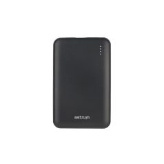   Astrum PB430 10000mAh fekete fémházas gyorstöltő PD power bank 22,5W, 1X QC 3.0 USB-A, 1XUSB-C, li-polymer cellákkal, LED indikátorral