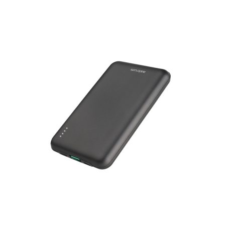Astrum PB430 10000mAh fekete fémházas gyorstöltő PD power bank 22,5W, 1X QC 3.0 USB-A, 1XUSB-C, li-polymer cellákkal, LED indikátorral