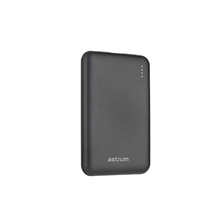 Astrum PB430 10000mAh fekete fémházas gyorstöltő PD power bank 22,5W, 1X QC 3.0 USB-A, 1XUSB-C, li-polymer cellákkal, LED indikátorral