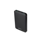 Astrum PB440 10000mAh fekete fémházas gyorstöltő PD power bank 22,5W, 2X QC 3.0 USB-A, 1XUSB-C, li-polymer cellákkal, LED indikátorral