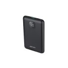Astrum PB450 10000mAh fekete fémházas gyorstöltő PD power bank 22,5W, 1X QC 3.0 USB-A, USB-C, li-polymer cellákkal, LCD