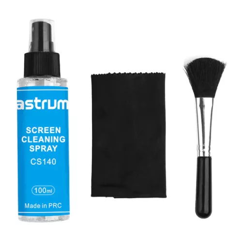 Astrum CS140 3 in 1 LCD kijelző tisztító szett, 100ml folyadék | kendő | ecset