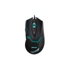 Astrum MG210 3200DPI 6D vezetékes fekete gamer optikai egér, erősített kábellel, 7 színű LED világítással