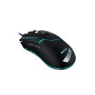 Astrum MG210 3200DPI 6D vezetékes fekete gamer optikai egér, erősített kábellel, 7 színű LED világítással