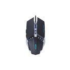 Astrum MG320 7200DPI 7D vezetékes fekete gamer optikai egér, programozható gombokkal, erősített kábellel, 7 színű LED világítással
