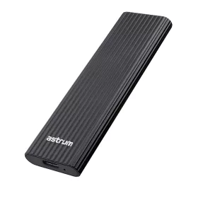   Astrum EN100 fekete slim alumínium merevlemez (M2 SSD) ház USB3.0 Type-C csatlakozóval