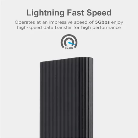 Astrum EN100 fekete slim alumínium merevlemez (M2 SSD) ház USB3.0 Type-C csatlakozóval