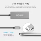 Astrum NA450 Type-C - Gigabit Ethernet LAN konverter Thunderbolt 3, 1000mbps