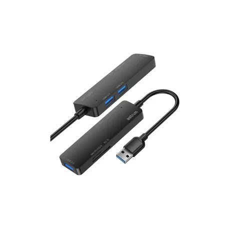 Astrum 1xUSB3.0, 2xUSB2.0, 1xSD, 1xTF HUB USB csatlakozóval fekete UH020