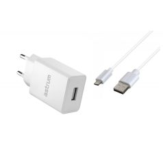   Astrum Pro U20 hálózati töltő 1X USB, 10W, micro USB adatkábellel, fehér