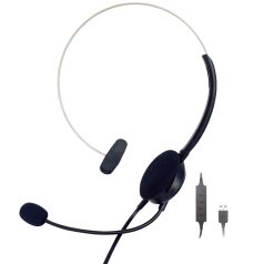   Astrum HS770 Call center USB fejhallgató állítható zajszűrős mikrofonnal, puha fülpárnákkal