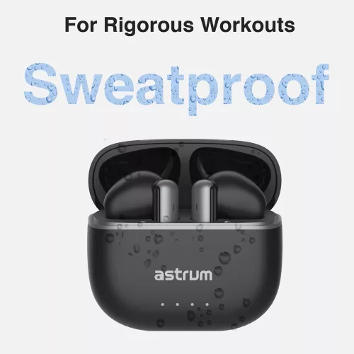 Astrum ET340 BT V5.1 sztereo TWS headset zajszűrős mikrofonnal, USB-C töltőtokkal, fehér