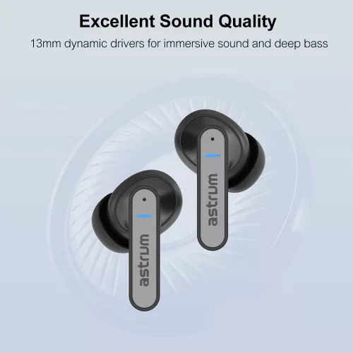 Astrum ET360 BT V5.3 sztereo TWS headset zajszűrős dual mikrofonnal, USB-C töltőtokkal, fehér