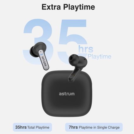 Astrum ET360 BT V5.3 sztereo TWS headset zajszűrős dual mikrofonnal, USB-C töltőtokkal, fehér