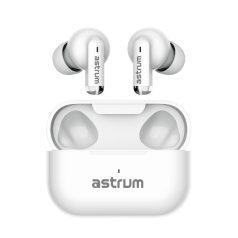   Astrum ET310 BT V5.3 sztereo TWS headset dual mikrofonnal, USB-C töltőtokkal, fehér