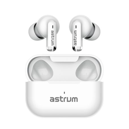 Astrum ET310 BT V5.3 sztereo TWS headset dual mikrofonnal, USB-C töltőtokkal, fehér