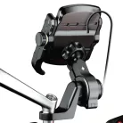 Astrum SH320 univerzális telefontartó biciklire/motorkerékpárra vezeték nélküli töltéssel 60 - 90 mm fekete