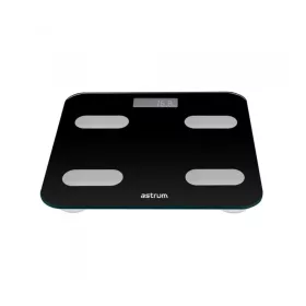   Astrum WS100 otthoni bluetooth V4.0 fekete okosmérleg 180kg-ig Android/IOS