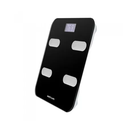 Astrum WS100 otthoni bluetooth V4.0 fekete okosmérleg 180kg-ig Android/IOS