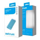 Astrum PB540 fehér Power Bank 5200MAH 1A, beépített nagyteljesítményű zseblámpával 5W