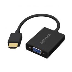   Astrum DA450 HDMI - VGA + Audio Converter adapter fekete (aktív)