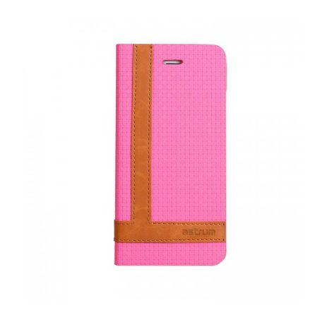 Astrum MC590 TEE PRO mágneszáras Samsung G920F Galaxy S6 könyvtok pink-barna