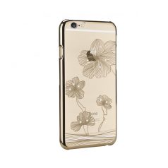   Astrum MC240 keretes virág mintás, Swarovski köves Apple iPhone 6 Plus / 6S Plus tok arany