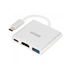   Astrum DA620 USB-C 3.1 - HDMI + USB-C + USB 3in1 adapter fehér