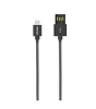 Astrum UD310 1M kétoldalas USB - micro USB strapabíró high speed adatkábel fekete A53031-T