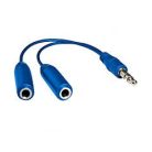 Astrum AUX 1X3,5MM male - 2X3,5MM female jack split cable 0,2M AS003