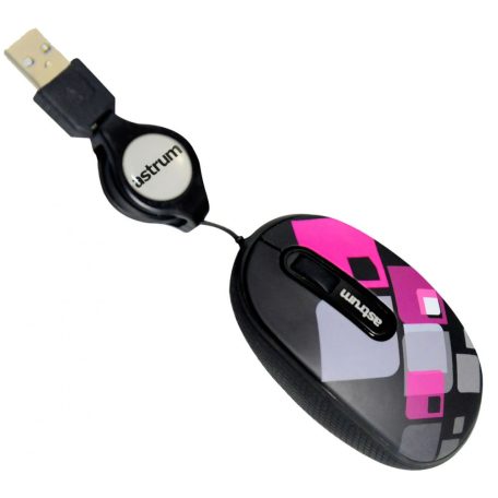 Astrum MU400 felcsévélhető USB piros optikai egér