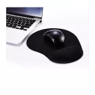 Astrum MP210 fekete egérpad szilikonos csuklótámasszal