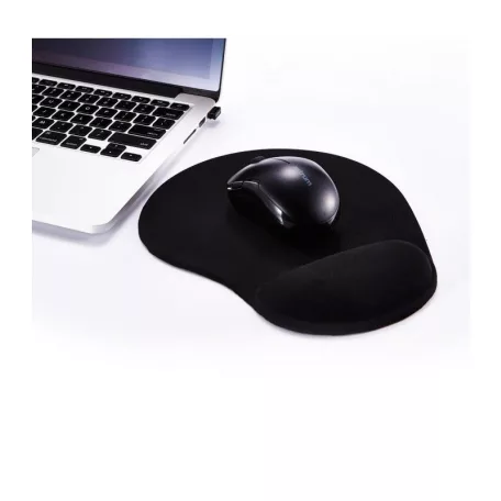 Astrum MP210 fekete egérpad szilikonos csuklótámasszal