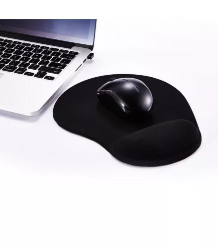Astrum MP210 fekete egérpad szilikonos csuklótámasszal