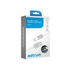 Astrum UM350 1M 2in1 mágneses USB - micro USB &  Lightning (8Pin) adatkábel szürke A35535-Q