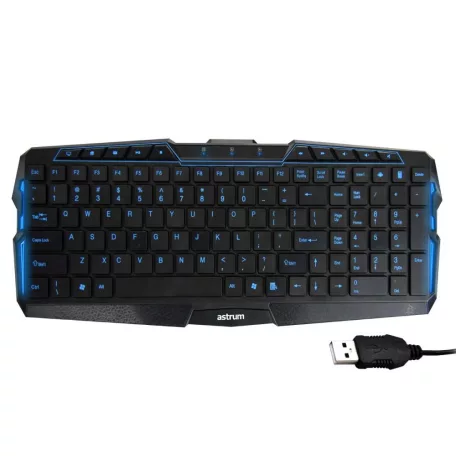 Astrum KM500 USB multimédia billentyűzet ANGOL kiosztás ELETE MEDIA