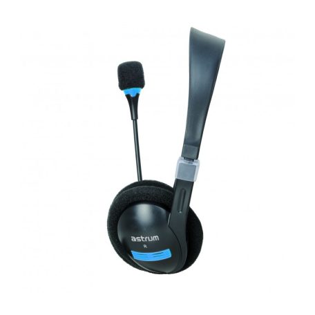 Astrum HS110 Call Center Wired Headset, Microphone BLACK