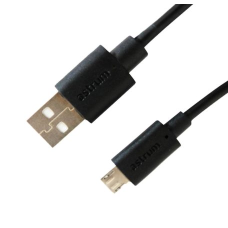 Astrum USB - micro USB fekete csomagolt adatkábel 1.5M CB-U2ATD15 UD115