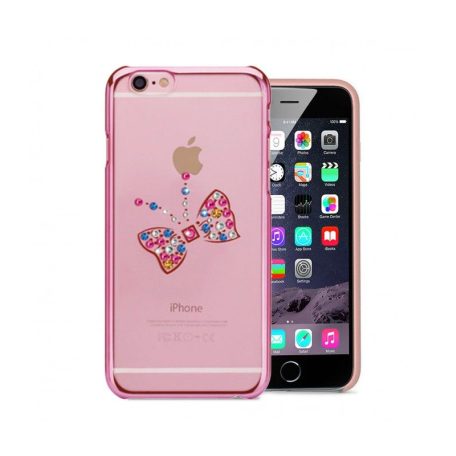 Astrum MC260 keretes pillangó mintás, színes Swarovski köves Apple iPhone 6 Plus / 6S Plus hátlapvédő pink