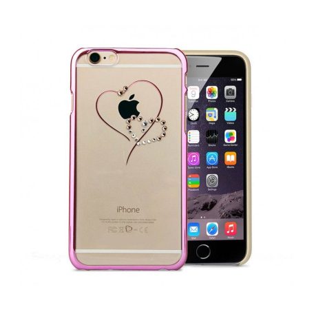 Astrum MC330 heart mobile case with Swarovski Apple iPhone 6 Plus pink