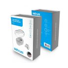Astrum ET300 universal white bluetooth 4.1 MINI stereo headset with microphone, docking charger, A10530-Q
